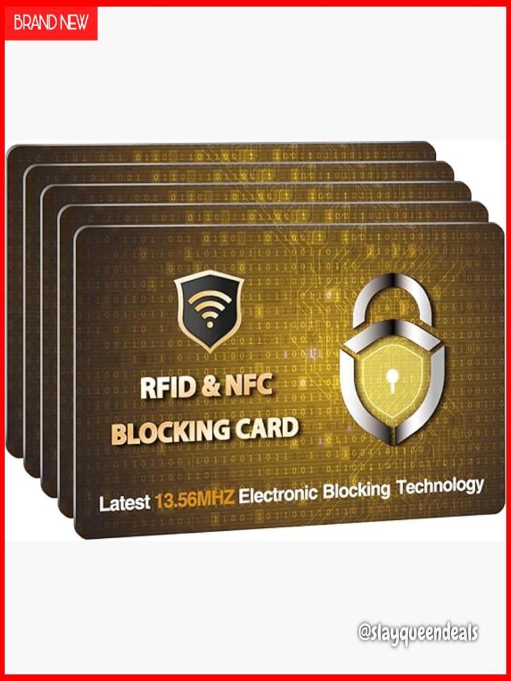 5 Pack RFID Blocking Cards, Ultra-Thin Wallet Protector, NFC Security